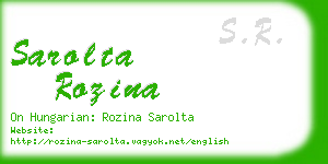 sarolta rozina business card